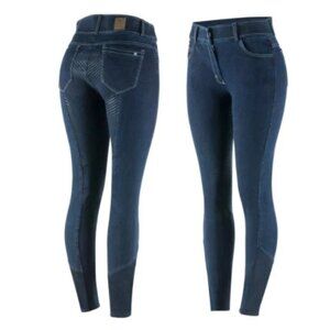 Horze Aravella Silicone Full Seat Denim Breeches Women's SIZE 26